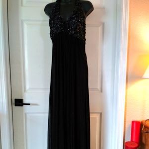 Beyond by Jovani Black Sequin Halter Cocktail Dress Formal Size 10 Never Worn